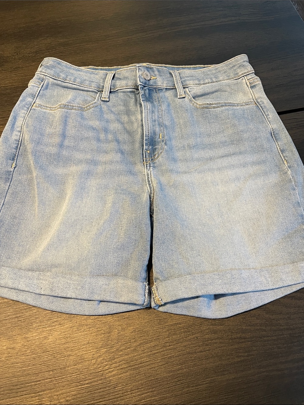 Old Navy Light Blue Cuffed Denim Shorts